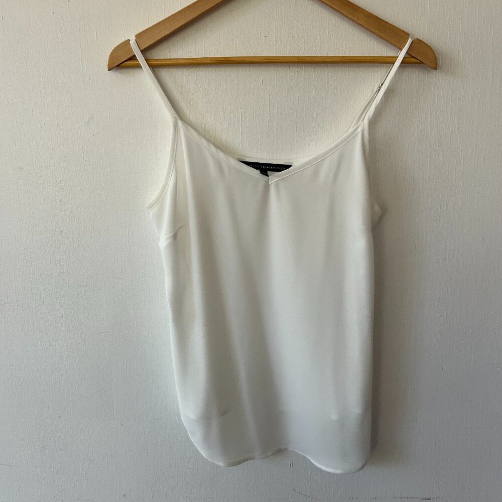 White House Black Market Camisole Womens 6 White Adjustable Strap Flowy Fairy